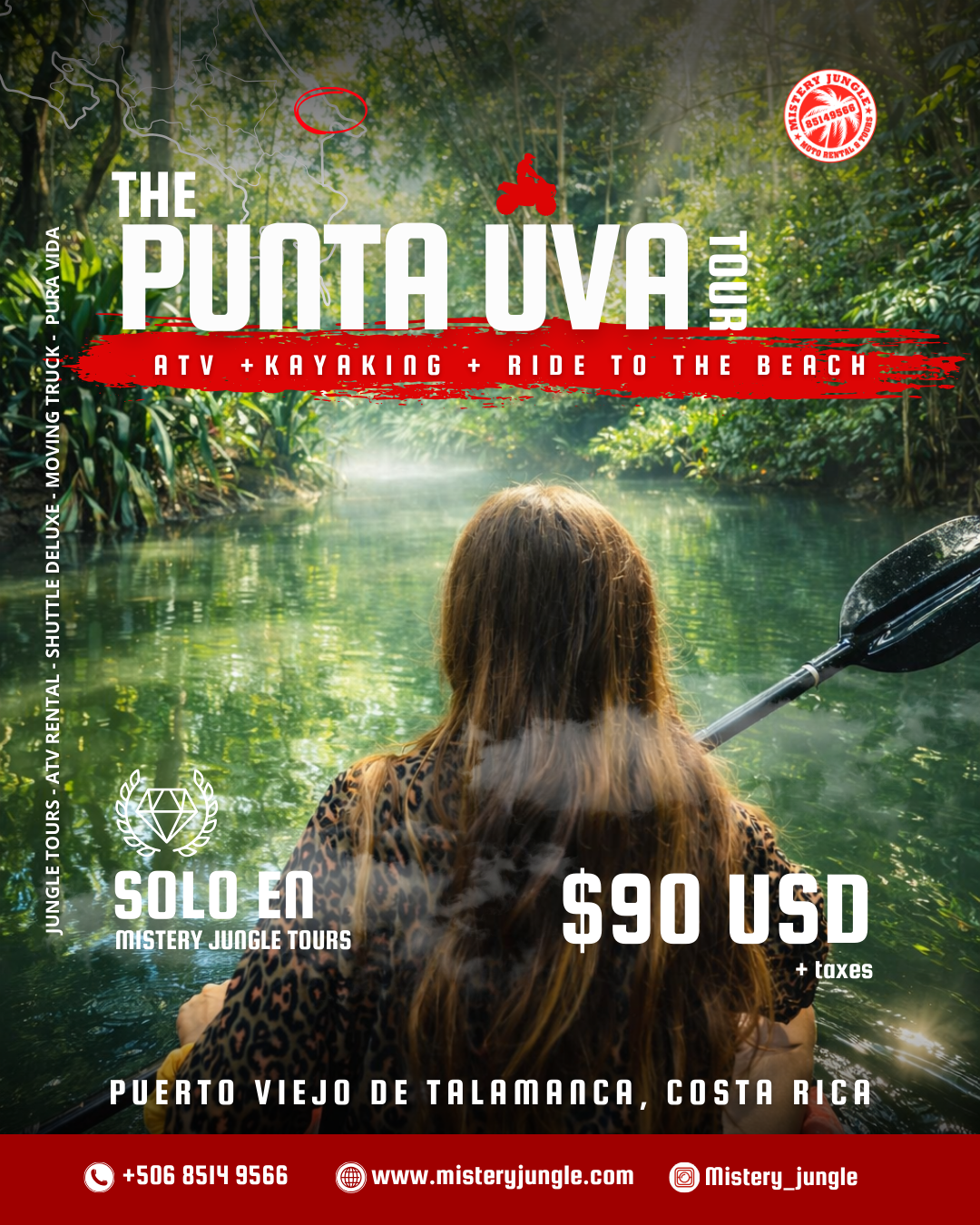 Kayaking at Punta Uva River